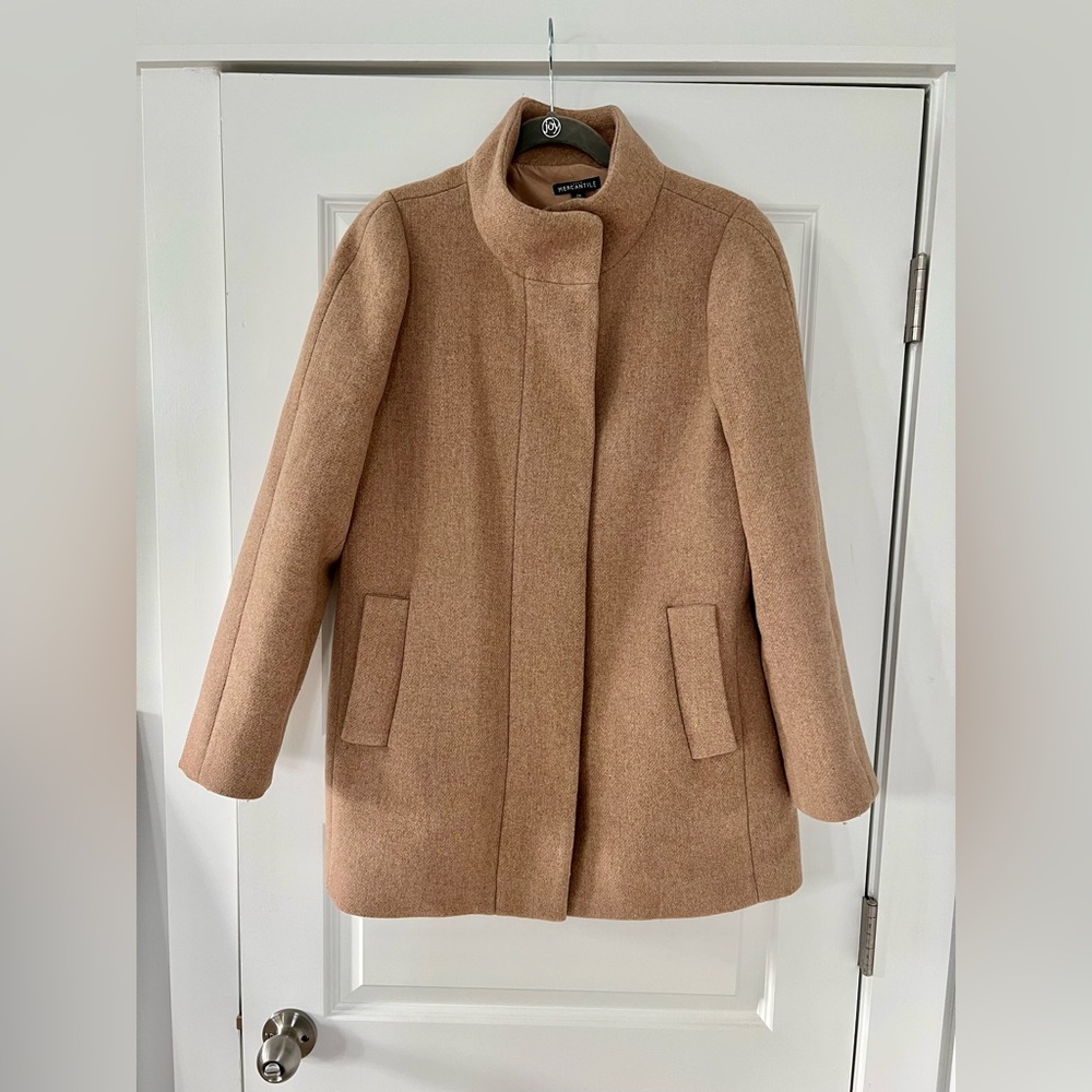 Camel color J Crew wool coat